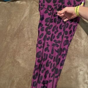 Purple cheetah leggings